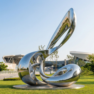 a large scale abstract metallic sculpture with hig 1770240988948